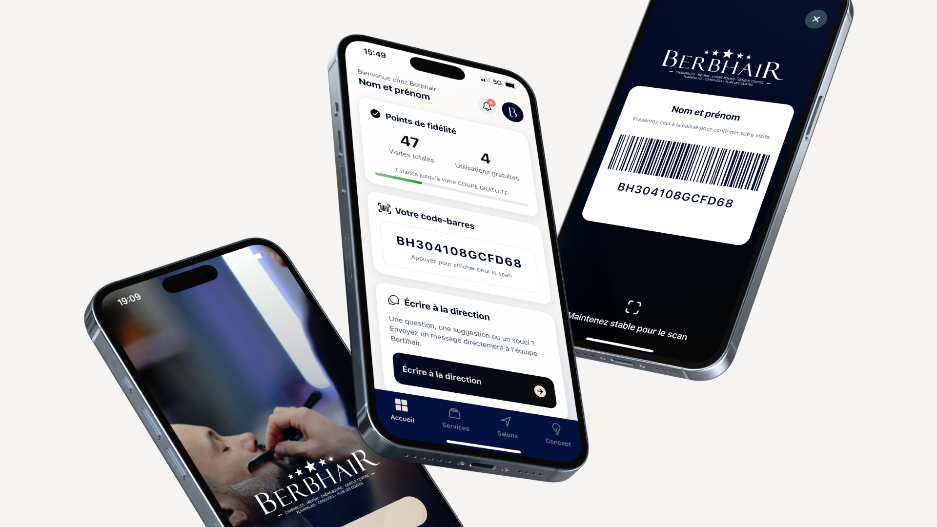 Berbhair - Barbershop Mobile App - 7 Locations with Loyalty System